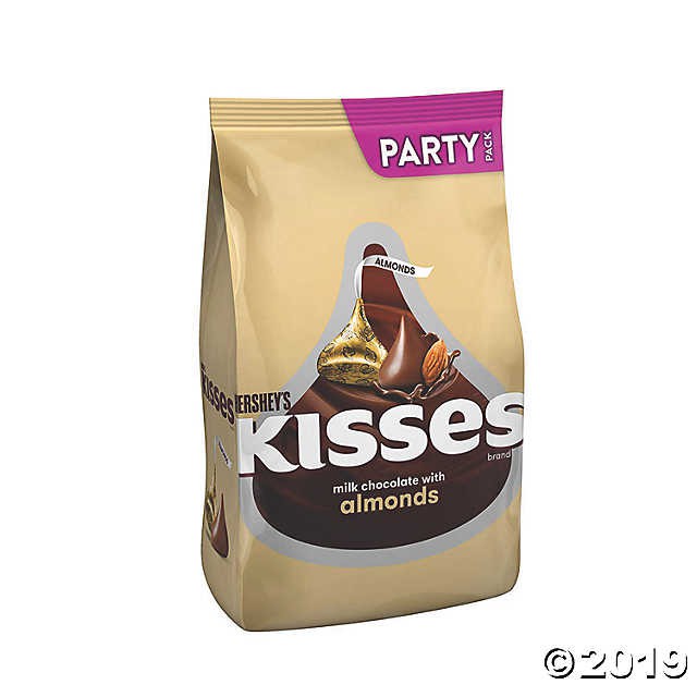 MẪU MỚI Socola nhân hạnh nhân Hershey's Kisses Milk Chocolate with almonds 907g hàng nhập Mỹ