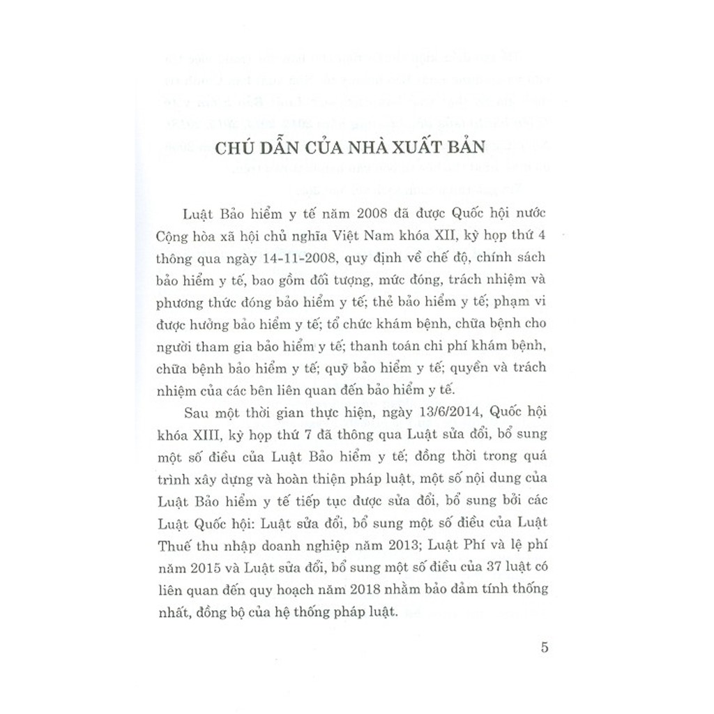 Sách - Luật Bảo Hiểm Y Tế (Hiện Hành) (Sửa Đổi, Bổ Sung Năm 2013, 2014, 2015, 2018) | BigBuy360 - bigbuy360.vn