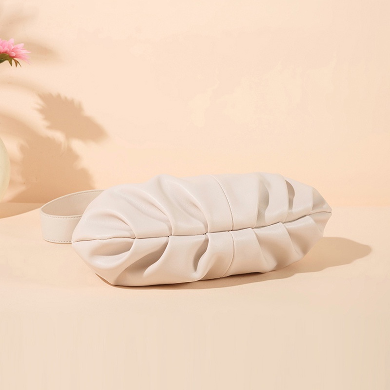 Túi đeo vai kiểu dáng bánh bao phối dây khóa kéo phong cách Hàn Quốc thời trang cho nữ IELGY