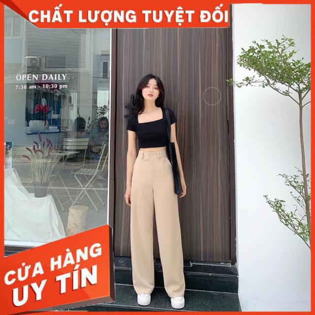 QUẦN TÂY SUÔNG DÁNG SIÊU DÀI 100cm vải dày đẹp ko giãn- hình thật shop chụp | BigBuy360 - bigbuy360.vn