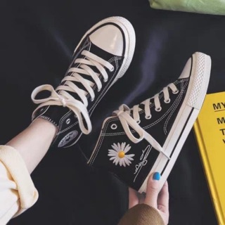 Giày hoa cúc cổ cao size 39 + váy hoa cúc size s