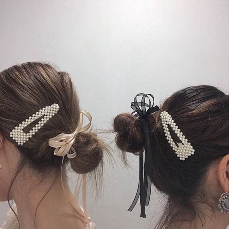 Kẹp Tóc Đính Ngọc Trai Giả Phong Cách Vintage Cho Cô Dâu