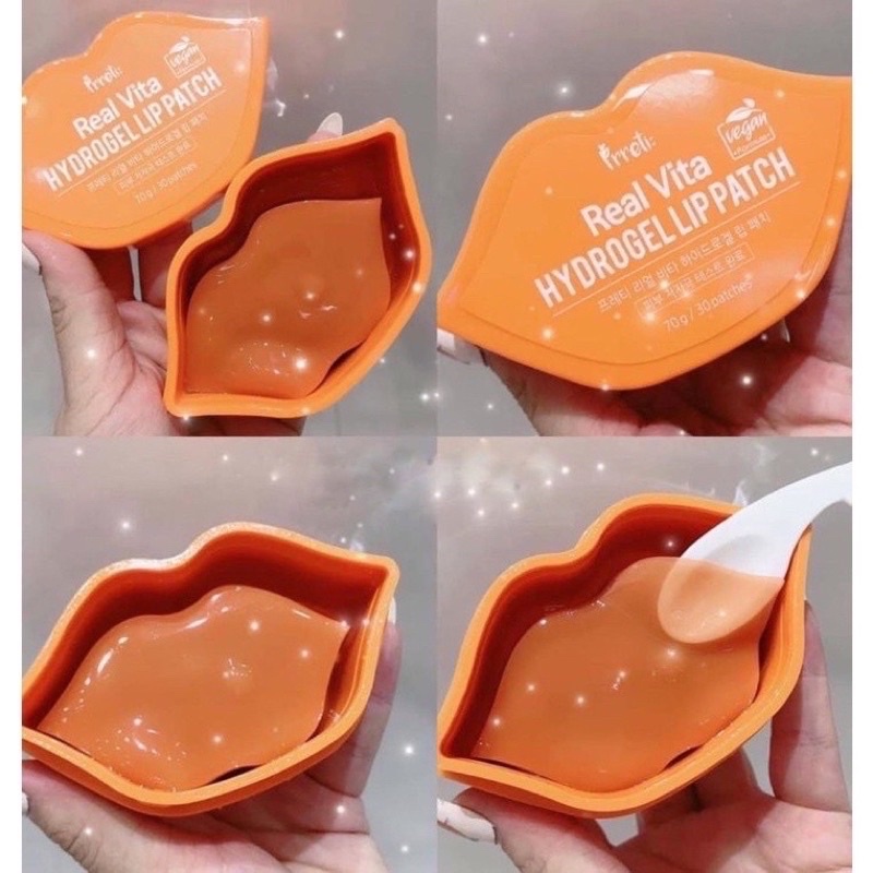 Mặt nạ môi Pretti Real Vita Hydrogel Lip patch Hàn Quốc ( hộp 30 miếng )