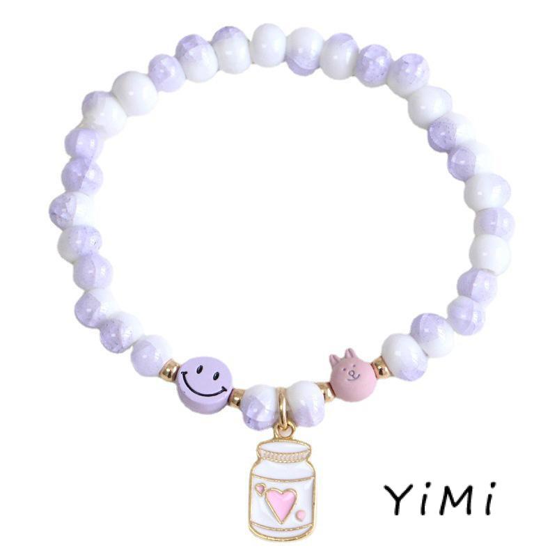 Vòng Tay Chuỗi Hạt Gốm Sứ Hình Kỳ Lân/Thỏ/Ngôi Sao/Ngựa Một Sừng Thời Trang Cho Nữ