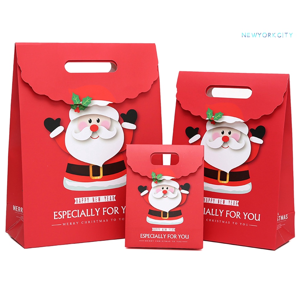 Túi Giấy Đựng Quà Giáng Sinh Họa Tiết Ông Già Noel Sáng Tạo