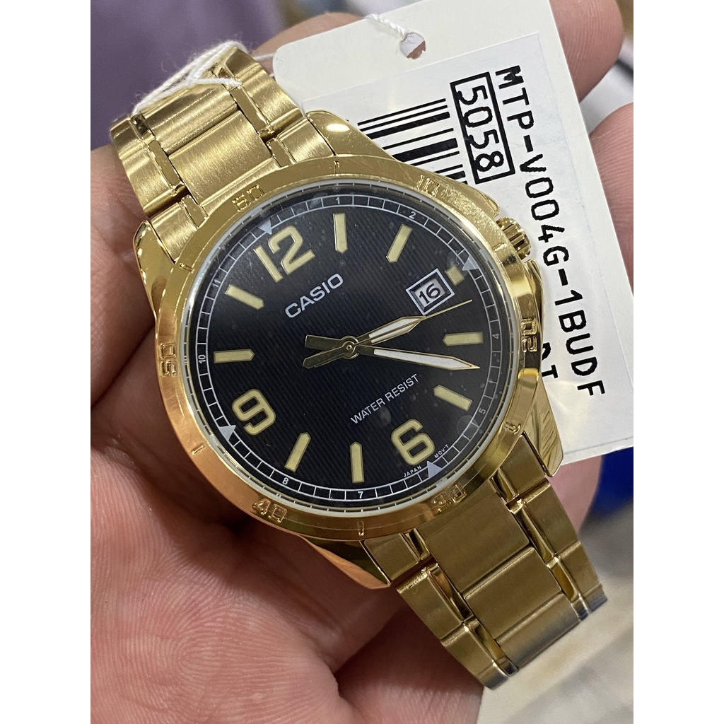 Đồng hồ nam dây kim loại Casio Anh Khuê MTP-V004G-1BUDF