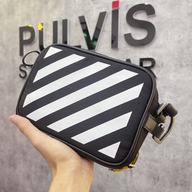 ⚡️[Mirror Quality] - Túi Đeo Chéo Off White Binder Nylon Small Crossbody Bag Black White, Túi đeo chéo OFF WHITE