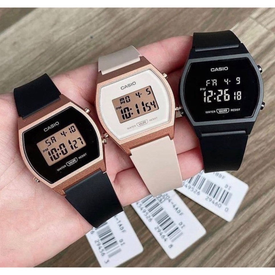 Đồng hồ nữ casio MTP mã hiệu classic-B168 dây cao su mềm, hiển thị điện tử, cá tính, đồng hồ dây mềm.