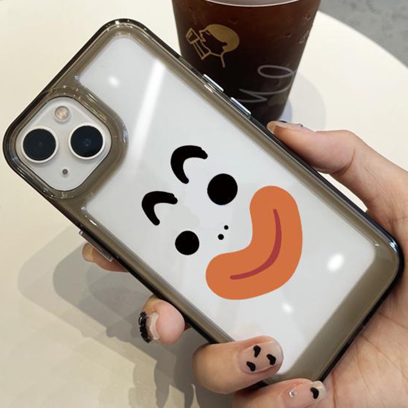 Ốp Điện Thoại TPU Dẻo Họa Tiết Hoạt Hình Cảm Xúc Dễ Thương Cho IPhone 14 Pro Max 13 12 11 X XR XS 8 7 Plus 6 6S
