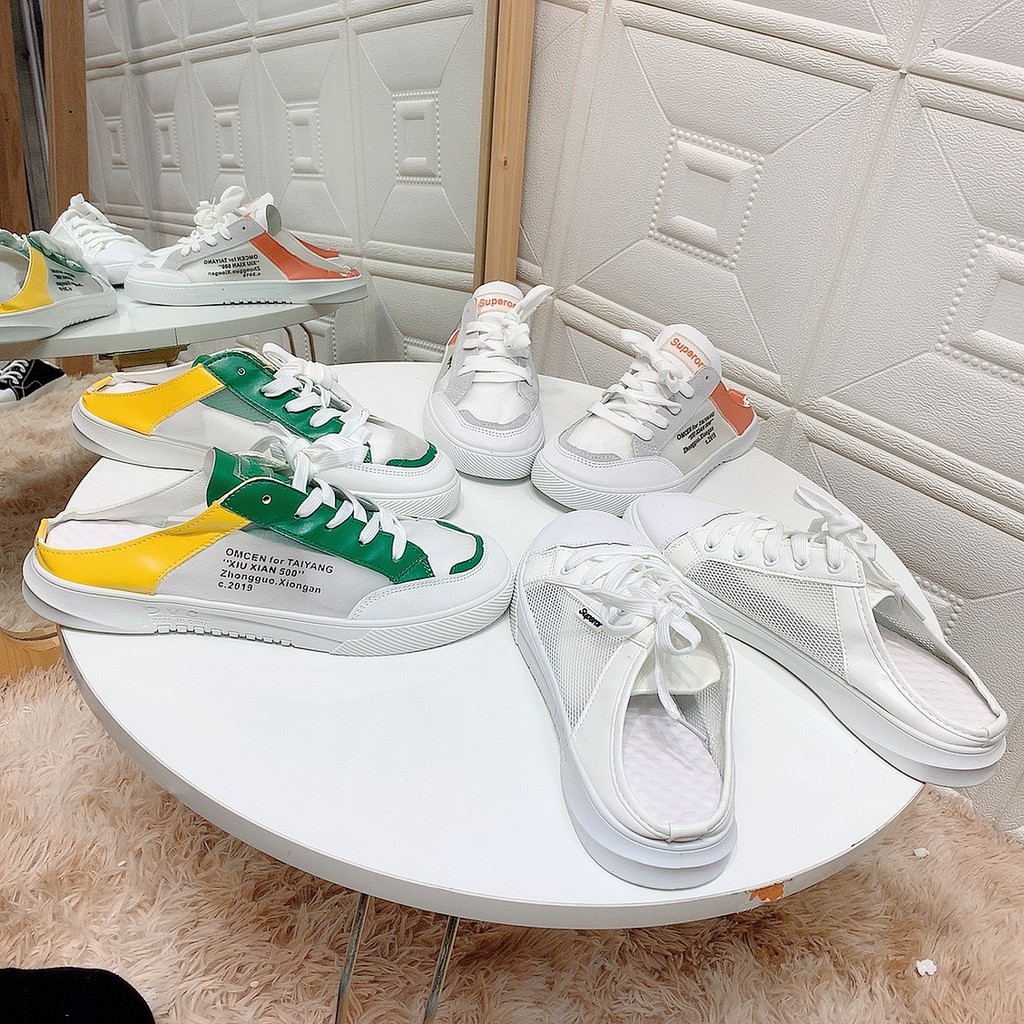 Giày sục thể thao nam, giày lười sneaker nam trẻ trung cá tính SUPEROR 1F03