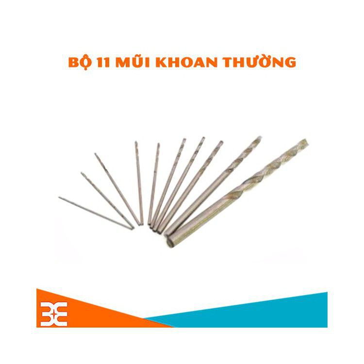 Bộ 11 Mũi Khoan Mini 0.5-0.6-0.7-0.8-0.9-1.0-1.2-1.5-2.0-3.0-5.0mm