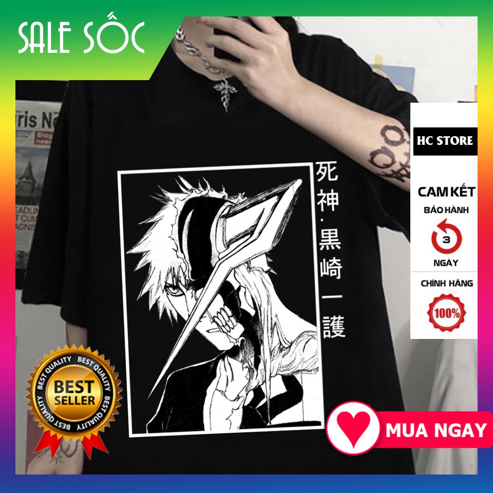 Áo thun Anime Bleach Kurosaki Ichigo manga unisex cực chất độc đẹp giá siêu rẻ