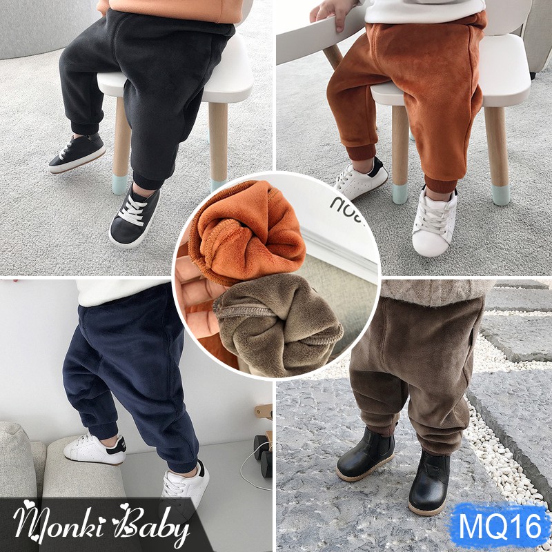 [SALE SIZE 16-19kg] - Quần nhung trẻ em 2 mặt dầy mịn, chất và dáng đẹp, có size nhỏ từ 7kg | MQ16