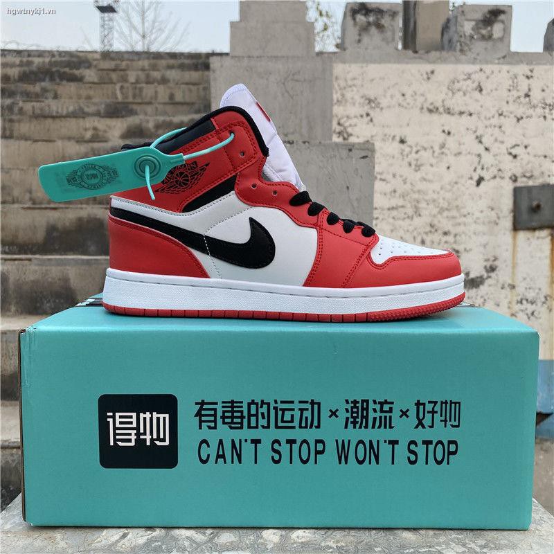 △AJ High Top Shoes Joe 1 Air Force One Basketball shoes New casual female student couple shoes aj1 high-top shoes