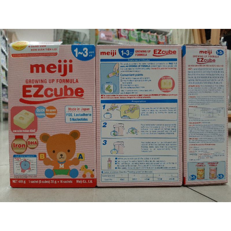 Sữa Meiji Growing Up Formula EZcube 448g (1 - 3 tuổi)