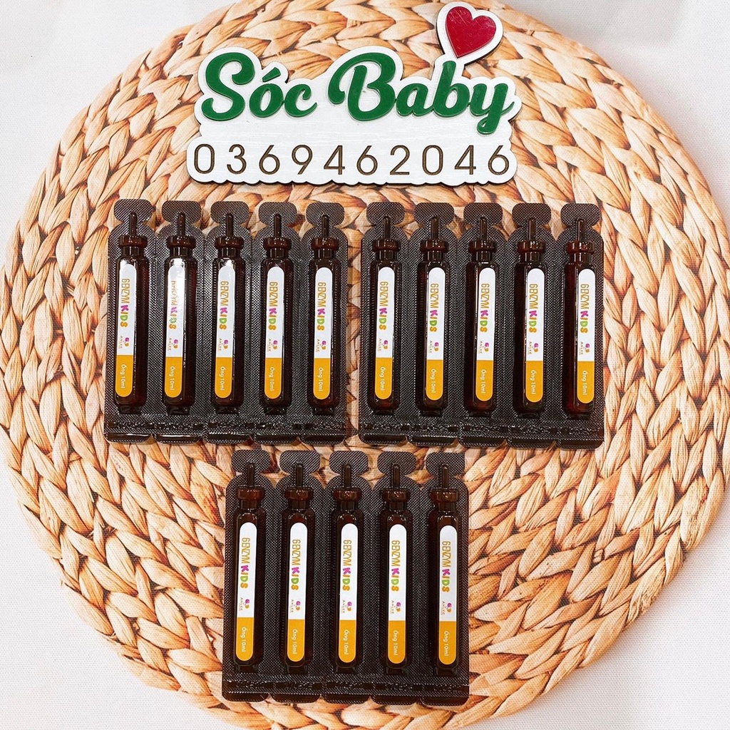 6 ENZYM KIDS giúp bé ăn ngon, tăng đề kháng hộp 15 ống * 10ml - SÓC BABY