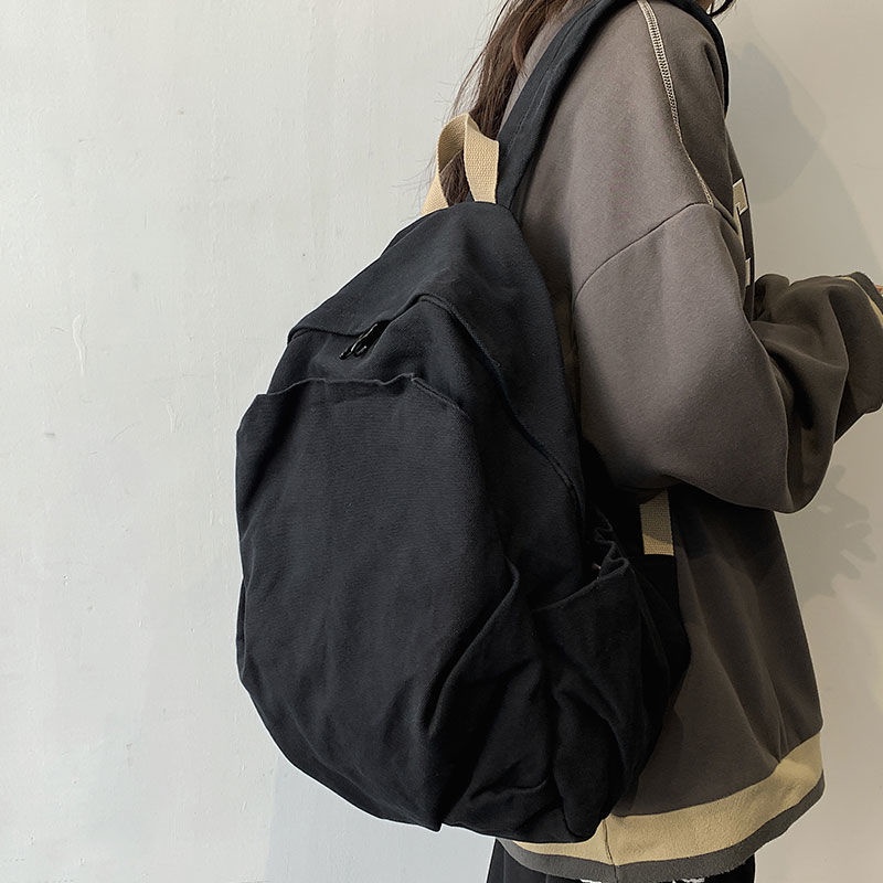 Ba Lô Hoạt Hình.  Ba Lô Đi Học Vải Canvas Phong Cách Harajuku Hàn Quốc Cho Nữ Sinh