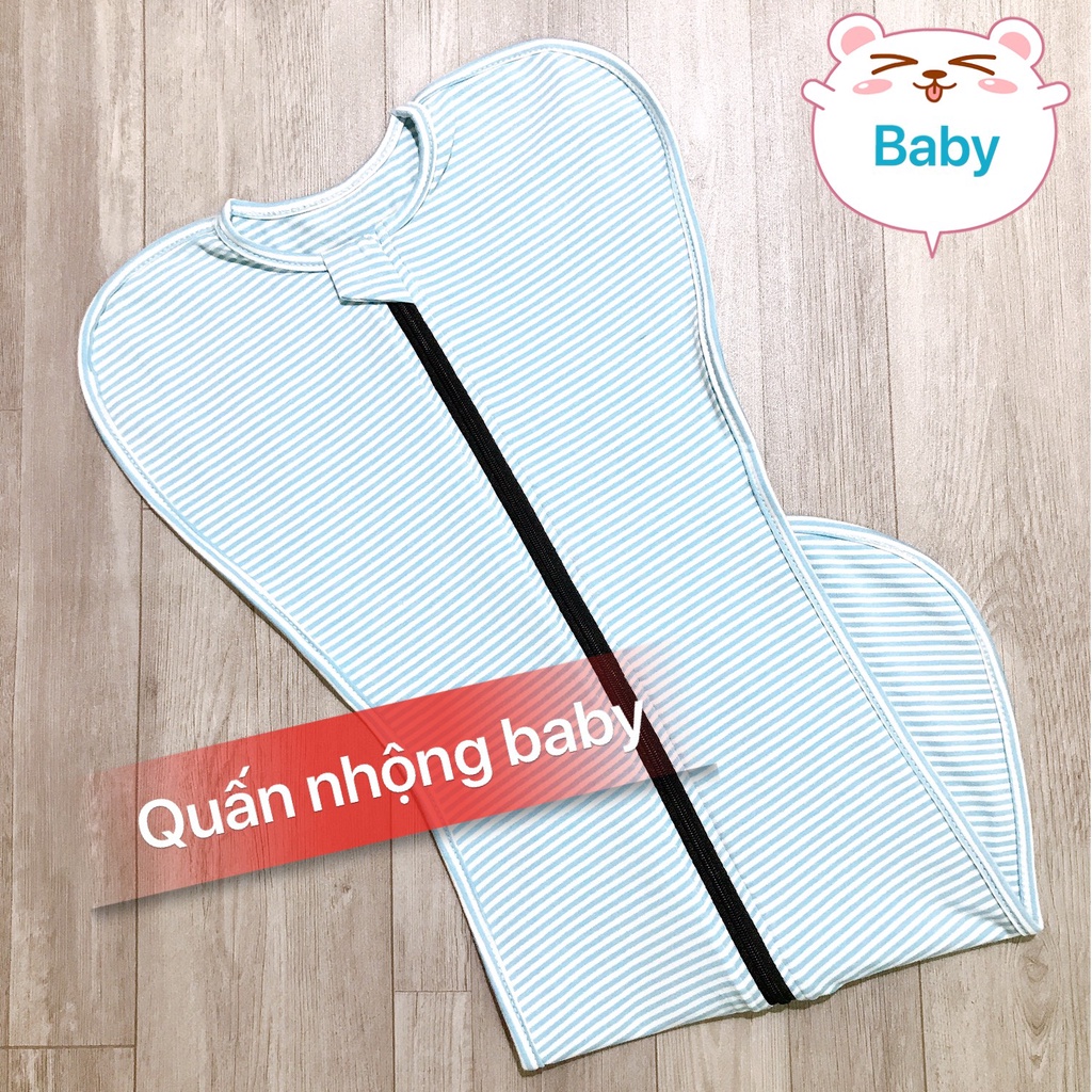 Nhộng chũn cho bé - [Chất Cotton 100%] co giãn 4 chiều, đàn hồi cực tốt - hỗ trợ bé ngủ sâu giấc, không giật mình