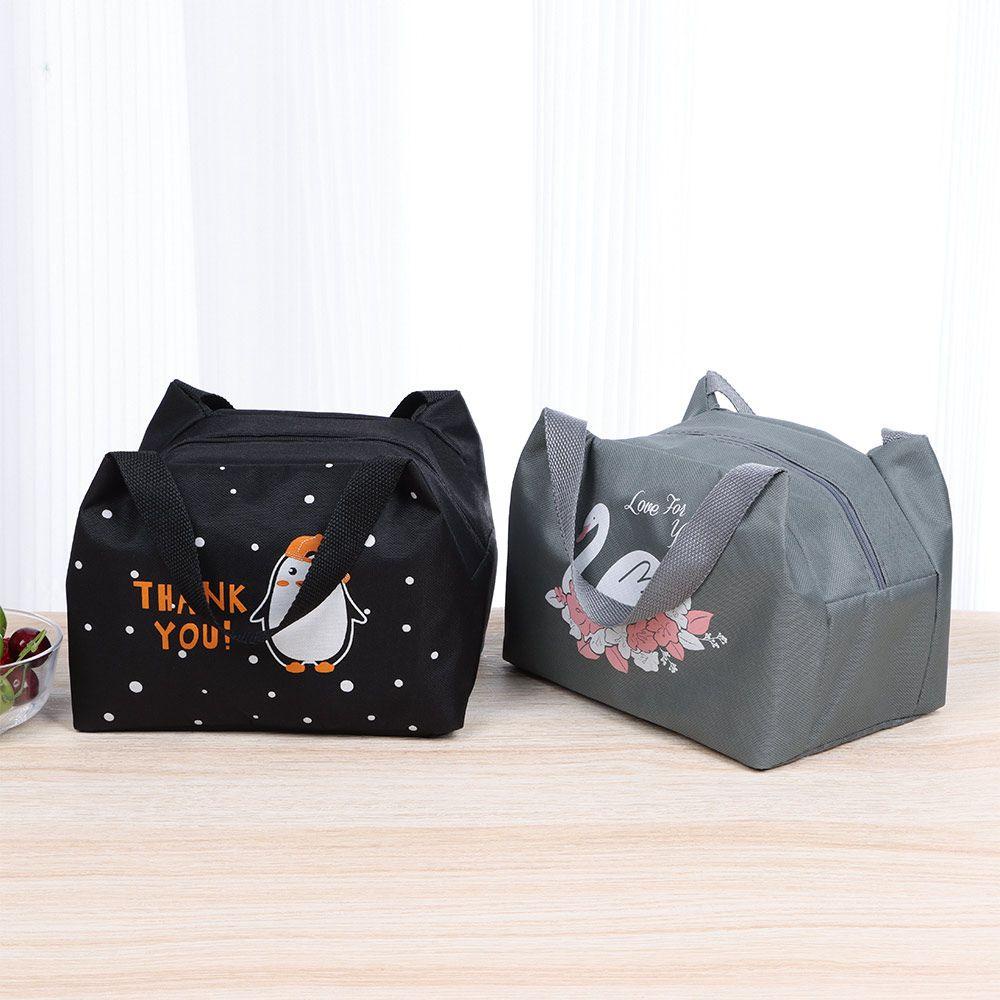 1 Túi Đựng Hộp Cơm Trưa Cách Nhiệt Họa Tiết Hoạt Hình Dễ Thương