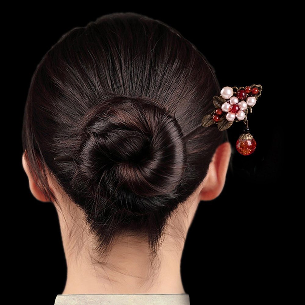 Trâm Cài Tóc Đính Hạt Phong Cách Trung Hoa Cổ Điển Cho Nữ