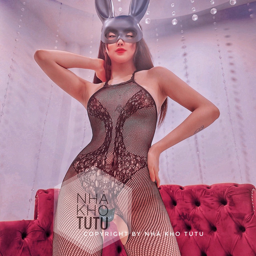 Bộ đồ ngủ liền thân ren lưới siêu co giãn L153 Nhà Kho TuTu | BigBuy360 - bigbuy360.vn