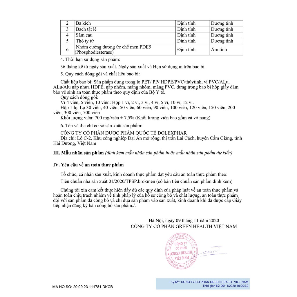 BROK MEN- hỗ trợ tăng cường sinh lực và sinh lý nam giới, hộp 30 viên