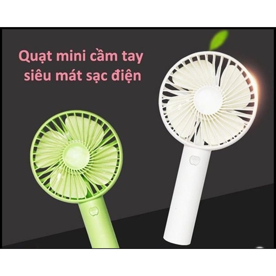 [Trợ Giá] QUẠT CẦM TAY MINI 4 CÁNH PIN SẠC CÓ CHÂN ĐẾ ĐỂ BÀN [Sãn Hàng]