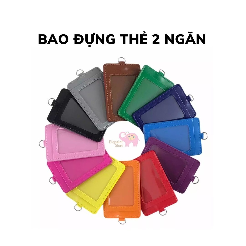 Bao đựng thẻ da 2 ngăn cao cấp