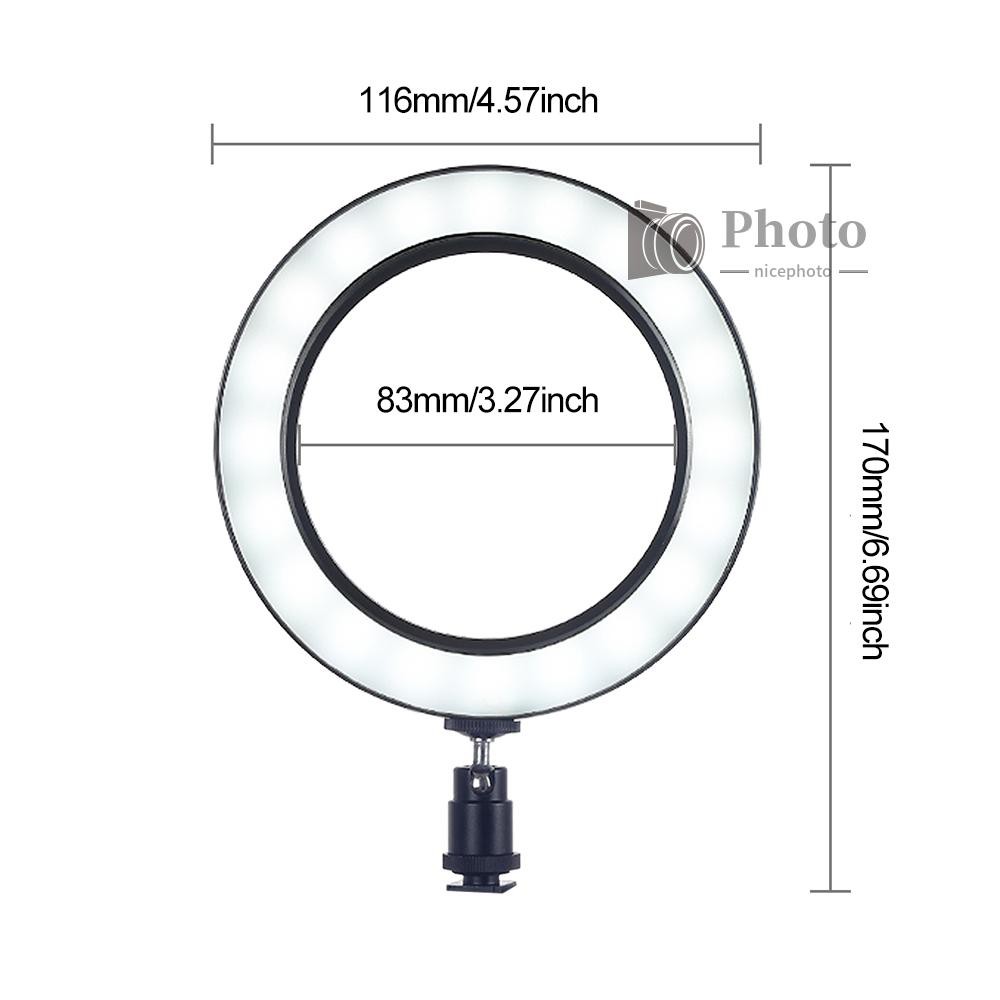 PULUZ Đèn Led Trợ Sáng 10 '' 3 Chế Độ Cho Studio