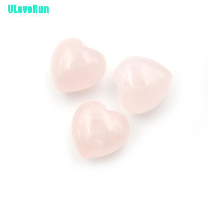 1 Đá Thạch Anh Hình Trái Tim Màu Hồng Xinh Xắn