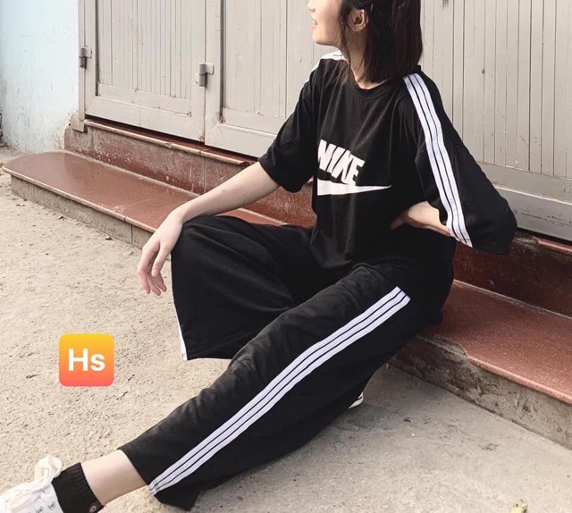 Bộ áo ba sọc tay + quần ba sọc HS12