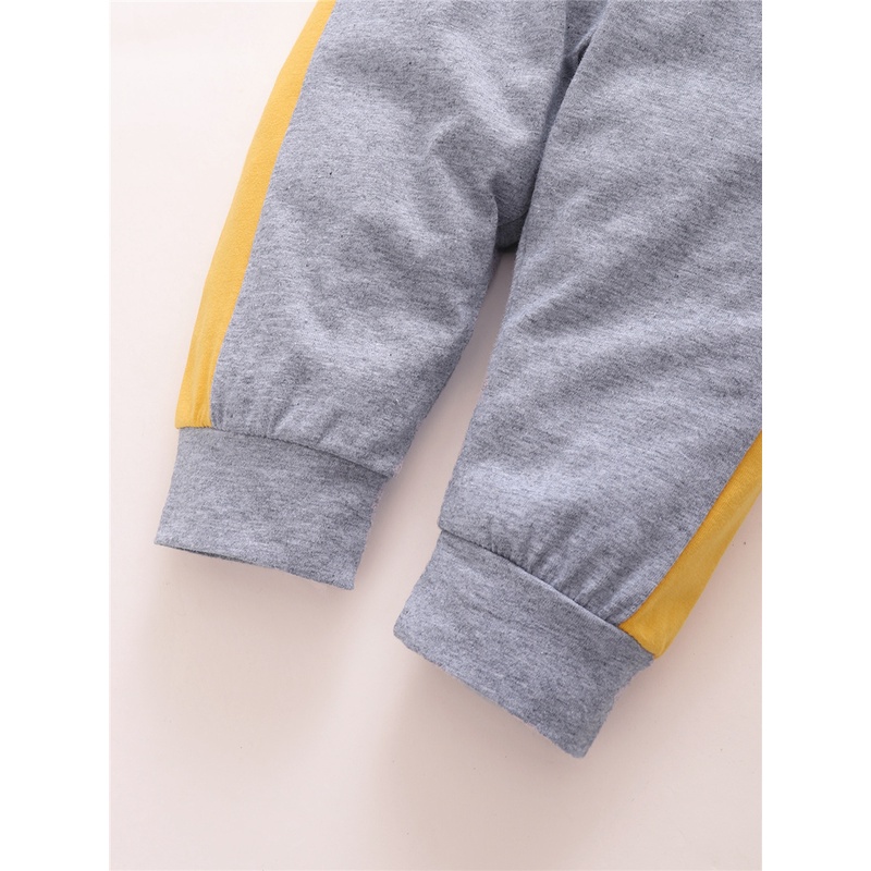 Bộ trang phục 2 món Mikrdoo dành cho trẻ sơ sinh gồm áo hoodie tay dài có nón + quần vải cotton thời trang mùa thu