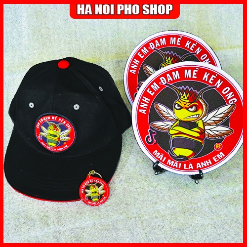 Nón Tem Móc Khóa Hội Kèn Còi Ong, Tem Logo dán xe tải Ong Chúa | Hà Nội Phố Xe Tải