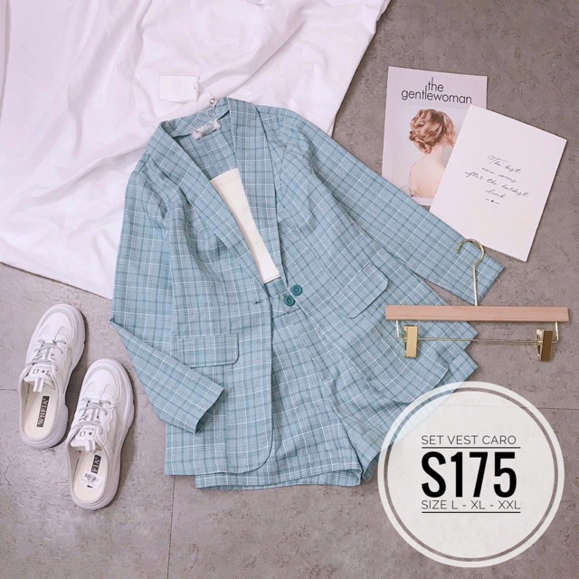 Bigsize Set vest caro S175 | BigBuy360 - bigbuy360.vn