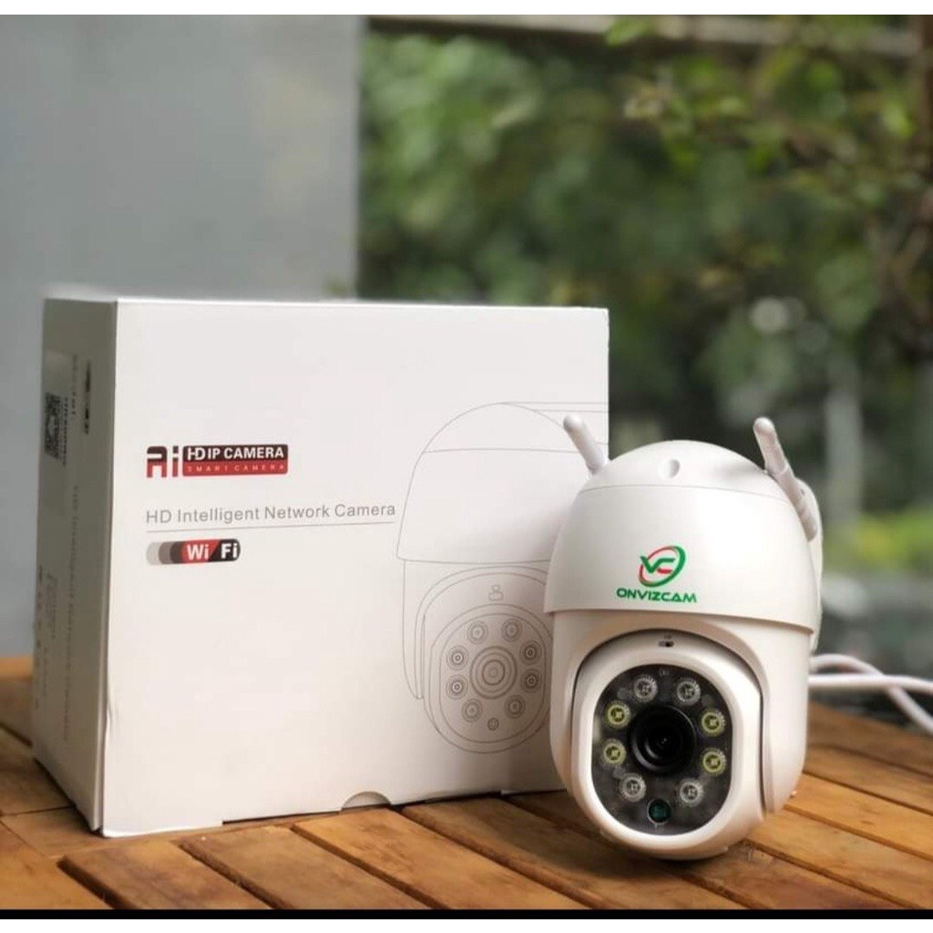 [BẢO HÀNH 12 THÁNG] Camera ONVIZCAM HK20 8 đèn- camera ngoài trời-xoay 360-chống mưa-ban đêm có màu