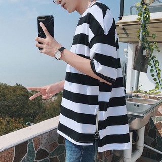 Áo Thun Oversize sọc ziptee Unisex