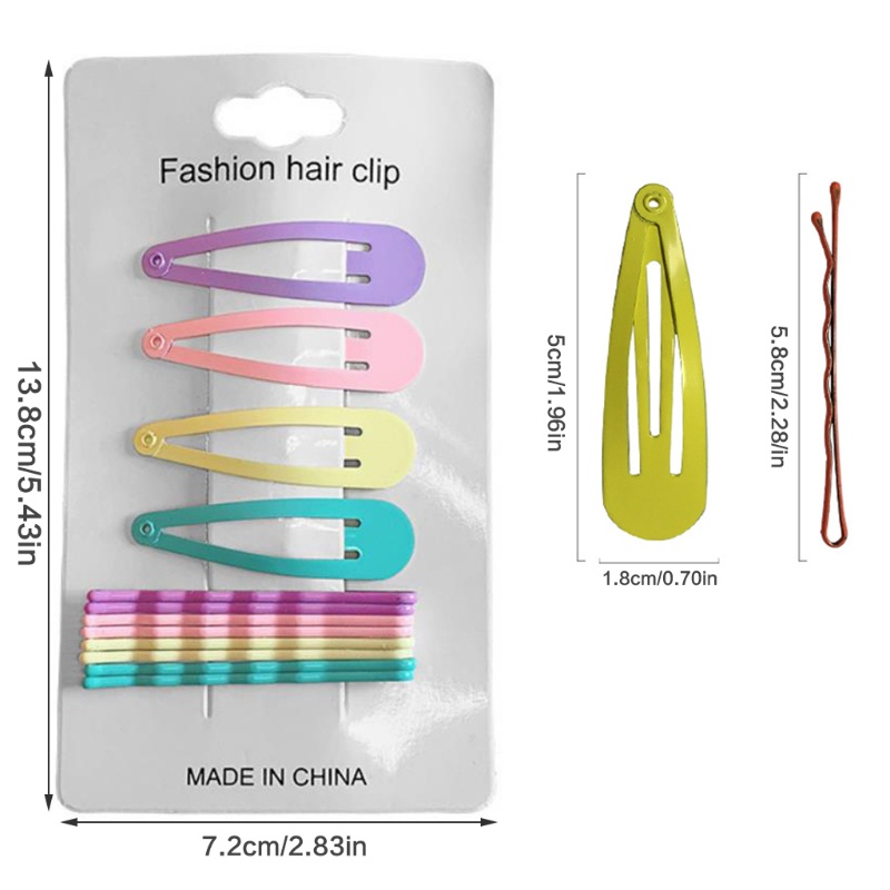 Bộ 12 Kẹp Tóc Bằng Kim Loại Kiểu Dáng Đơn Giản Dễ Thương Cho Nữ