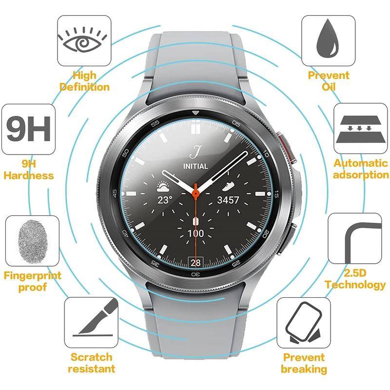 Set 2 Kính Cường Lực Bảo Vệ Màn Hình Đồng Hồ Samsung Galaxy Watch 4 40mm 44mm Watch4 Classic 42mm 46mm