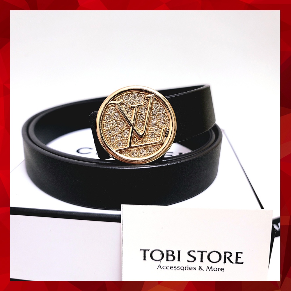 Thắt lưng nữ thương hiệu L.V bản 2,5cm chất liệu da PU cao cấp bền đẹp TL19