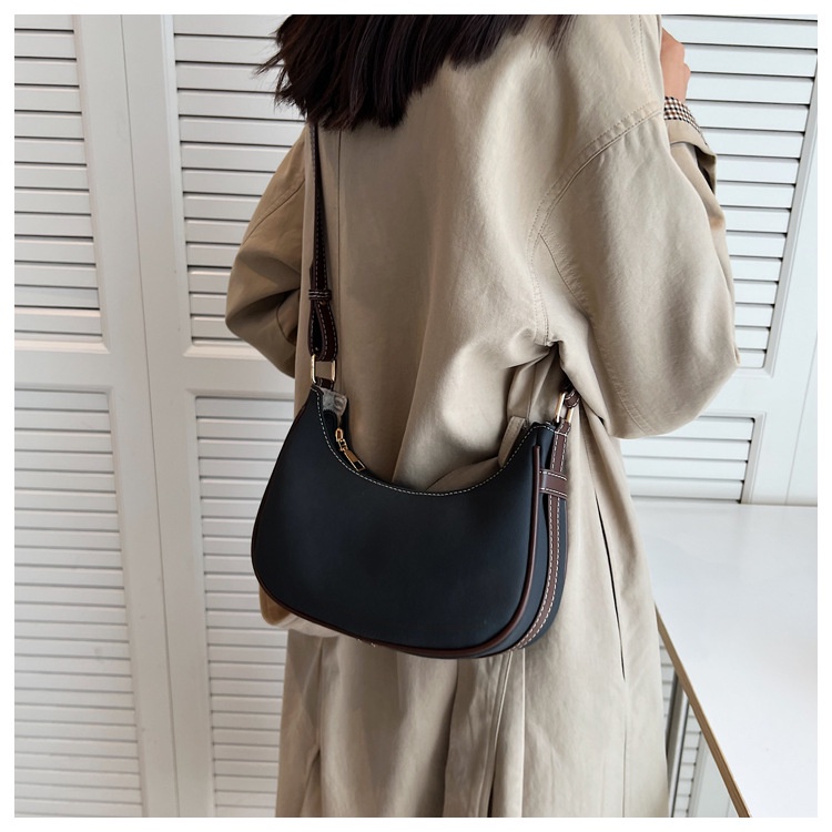Túi Xách JASMIN NOIR Da PU Đeo Chéo Hình Bán Nguyệt Đơn Giản Cho Nữ