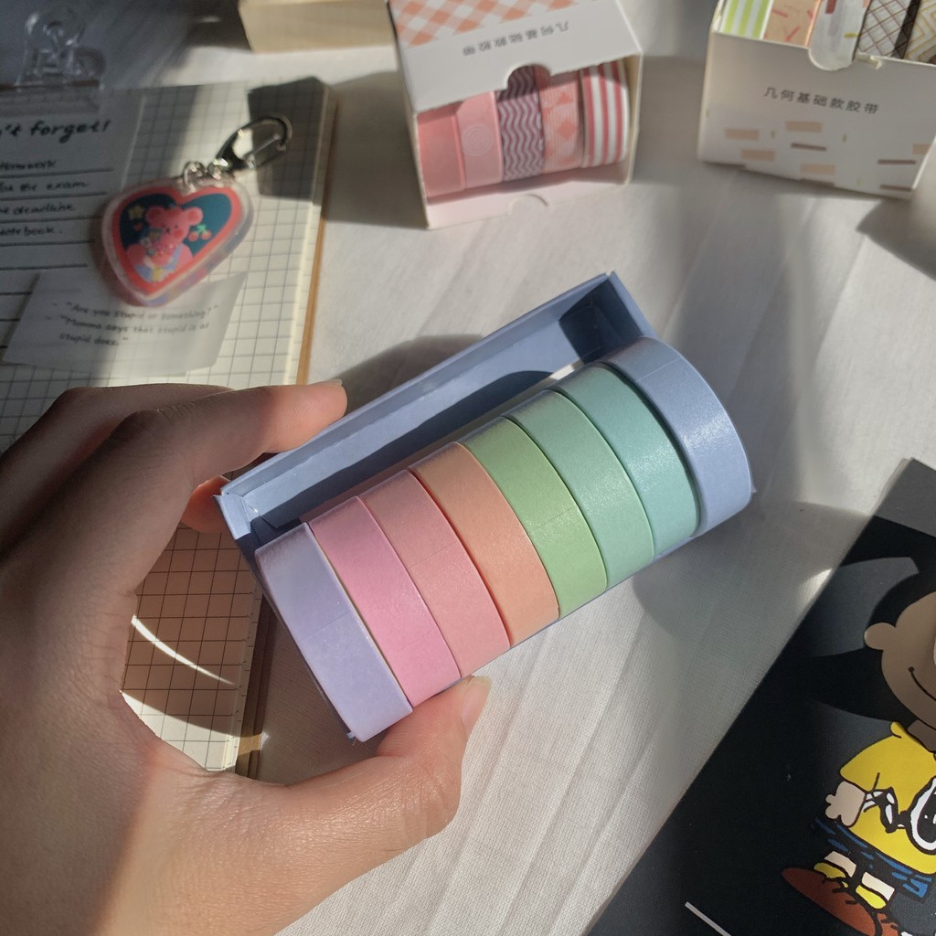 CUỘN WASHI TAPE PASTEL MACARON (ảnh thật) - Tiệm nhà Chun