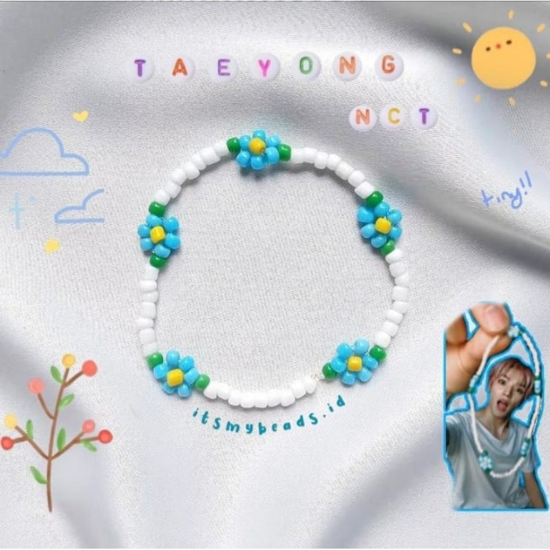 [vòng tay handmade] vòng tay Taeyong hạt cườm:33 Cheap moment NCT Taeyong