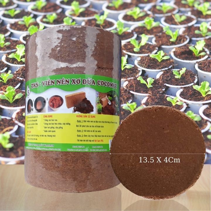 Men CẢI TẠO ĐẤT Và XƠ DỪA Bánh Lớn Đã Xử  Lý Vi Sinh: Trồng Rau Sạch, Ươm Cây Giống