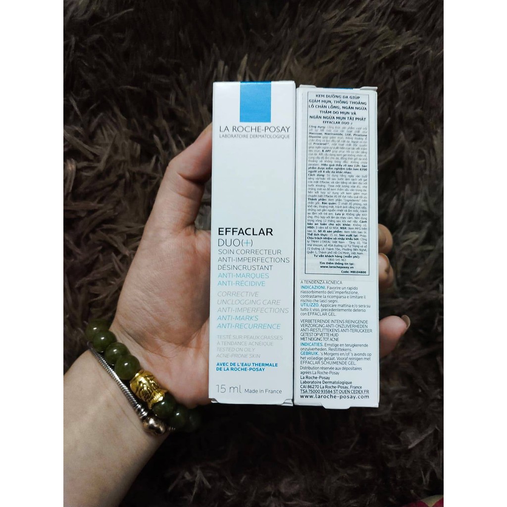 [Chính hãng date 2024] Kem mụn Effaclar Duo+ La Roche-Posay, duo+ 15ml, Duo+ 40ml