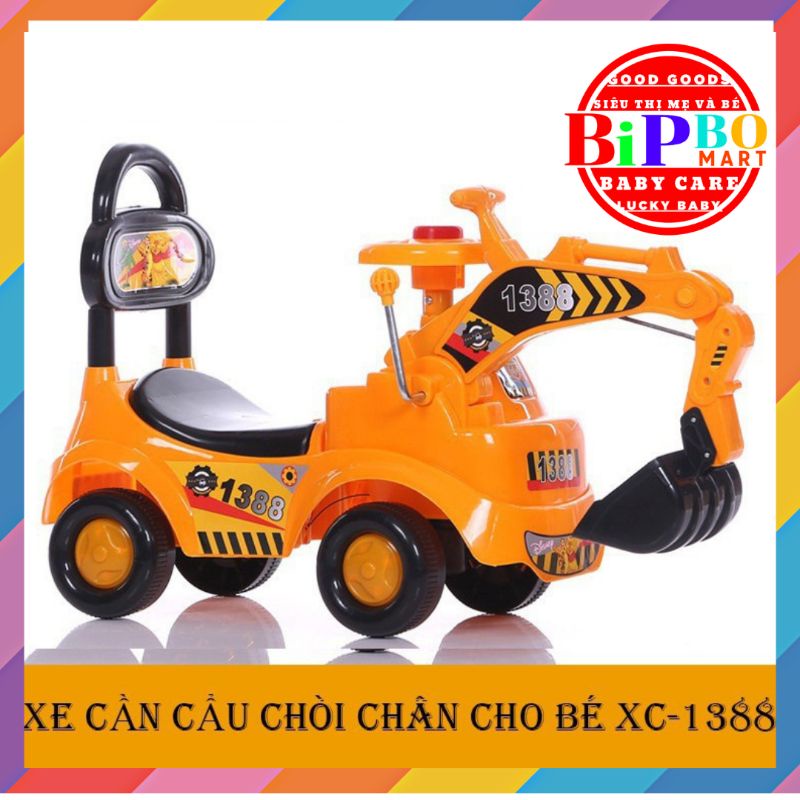 xe cẩu máy xúc chòi chân cho bé 1388 có nhạc (cho trẻ từ 1 -3 tuổi)
