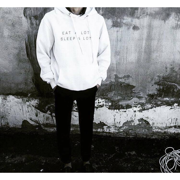 1hitshop Áo HOODIE EAT A LOT SLEEP A LOT UNISEX | WebRaoVat - webraovat.net.vn