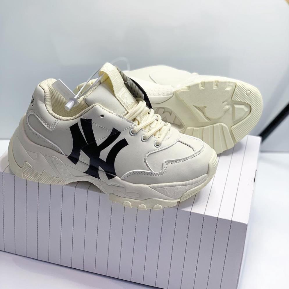 Giày độn đế MLB ny chữ đen Hot trend nam nữ thể thao sneaker tăng chiều cao đế cao 5 phân