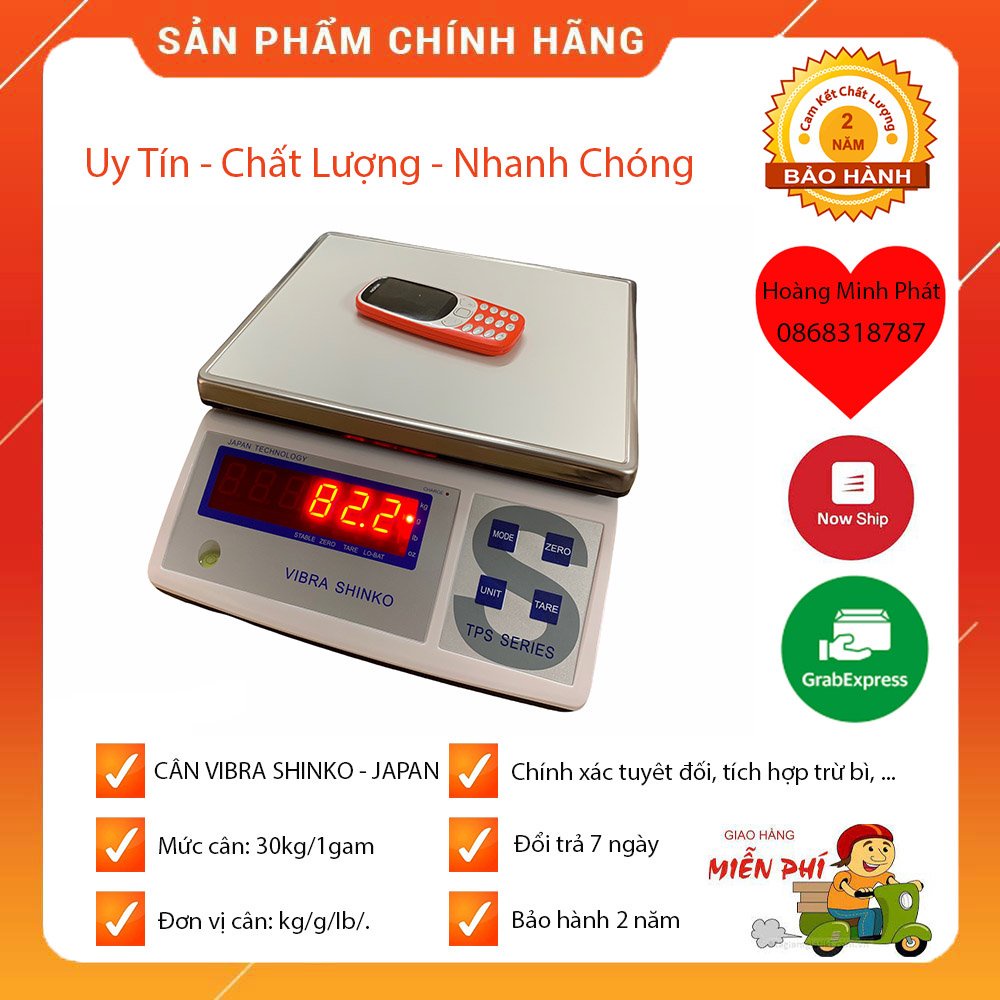 CÂN VIBRA SHINKO TPS 30Kg/1gam NHẬT BẢN - BẢO HÀNH 2 NĂM