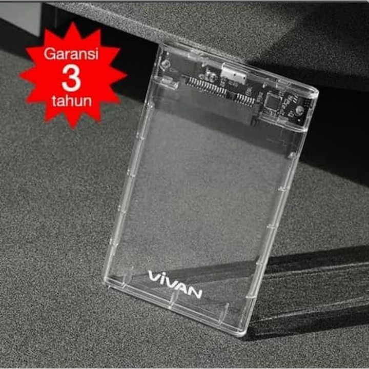 Hộp Đựng Ổ Cứng Ngoài Vivan 2.5 "Sata Trong Suốt