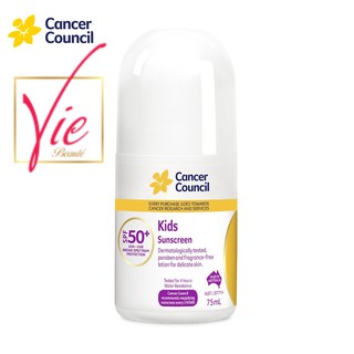 Cancer Council Kids Kem Chống Nắng Sunscreen dạng lăn dành cho trẻ em SPF50+ UVA-UVB 75ml